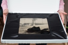 An ambrotype packed in a box for Art Photo Budapest. The plates is from my project The Great Depression. The plates will be represented by Photon Gallery. Hopefully they will be sold.