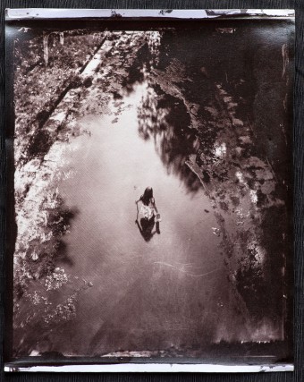An albumen print toned with gold-chloride from a wet plate collodion negative.